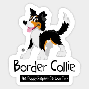 CartoonClub Border Collie - Tricolor Sticker